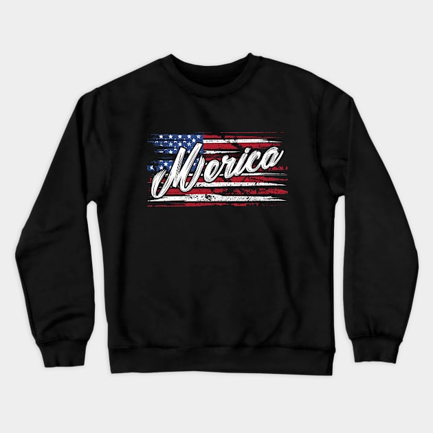 Merica Crewneck Sweatshirt by monolusi